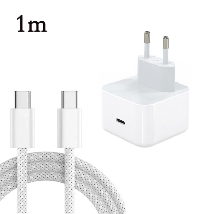 Chargeur A3365 PD40W USB-C / Type-C avec câble de données Type-C vers Type-C, prise EU, prise EU + câble Type-C 1m, prise EU + câble Type-C 2m