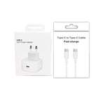 Chargeur A3365 PD40W USB-C / Type-C avec câble de données Type-C vers Type-C, prise EU, prise EU + câble Type-C 1m, prise EU + câble Type-C 2m
