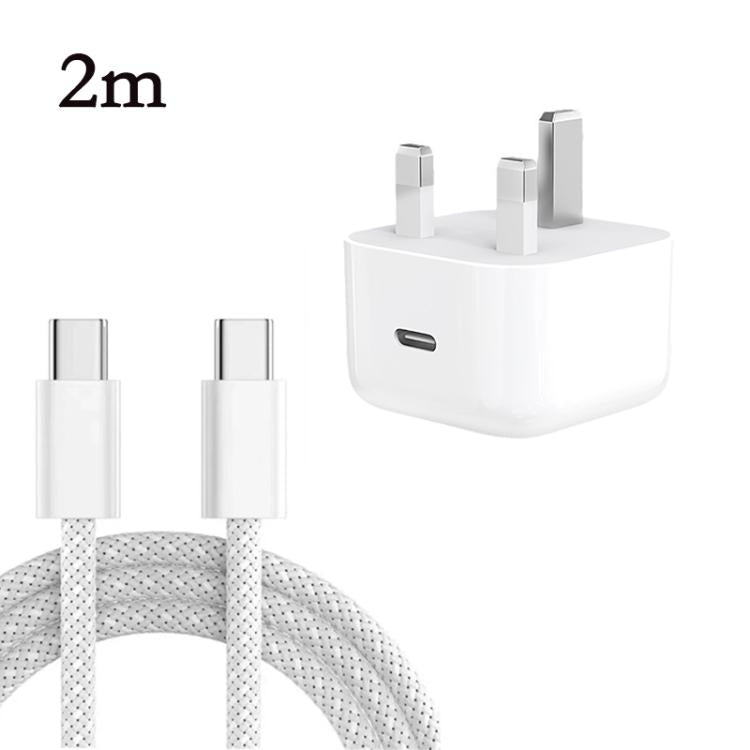 Chargeur A3365 PD40W USB-C / Type-C avec câble de données Type-C vers Type-C, prise UK, prise UK + câble Type-C 1m, prise UK + câble Type-C 2m