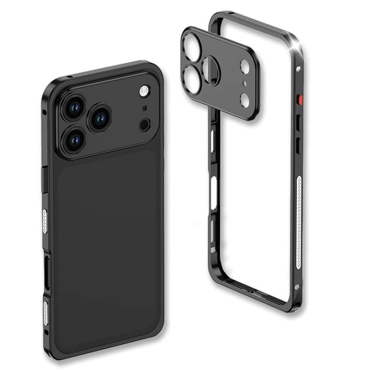 Coque de téléphone antichoc ultra-mince en alliage métallique avec cadre d'objectif, pour iPhone 17 Pro Max, pour iPhone 17 Pro