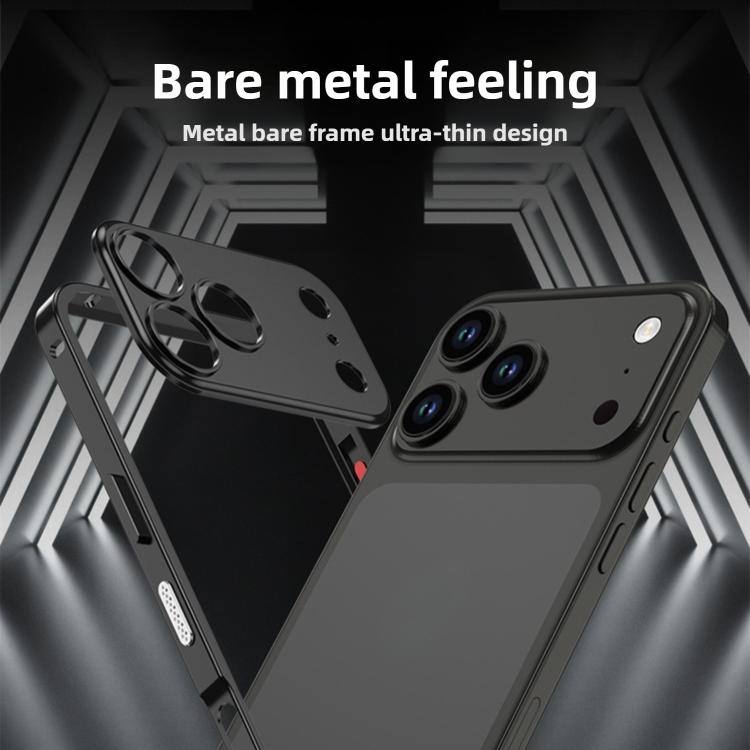 Coque de téléphone antichoc ultra-mince en alliage métallique avec cadre d'objectif, pour iPhone 17 Pro Max, pour iPhone 17 Pro