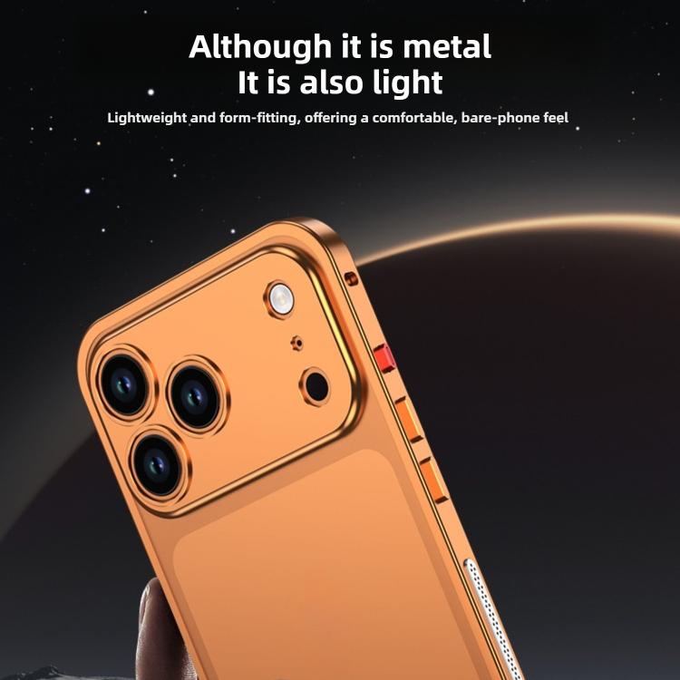 Coque de téléphone antichoc ultra-mince en alliage métallique avec cadre d'objectif, pour iPhone 17 Pro Max, pour iPhone 17 Pro