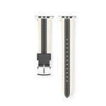 Bracelet de montre en cuir véritable bicolore, compatible avec Apple Watch 46 mm / 49 mm / 45 mm / 44 mm et Apple Watch 42 mm / 41 mm / 40 mm / 38 mm.
