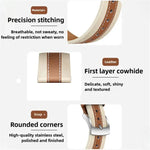 Bracelet de montre en cuir véritable bicolore, compatible avec Apple Watch 46 mm / 49 mm / 45 mm / 44 mm et Apple Watch 42 mm / 41 mm / 40 mm / 38 mm.