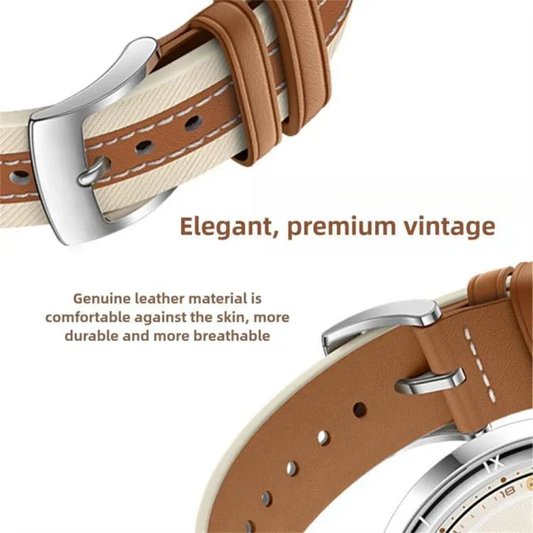 Bracelet de montre en cuir véritable bicolore, compatible avec Apple Watch 46 mm / 49 mm / 45 mm / 44 mm et Apple Watch 42 mm / 41 mm / 40 mm / 38 mm.