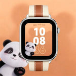 Bracelet de montre en cuir véritable bicolore, compatible avec Apple Watch 46 mm / 49 mm / 45 mm / 44 mm et Apple Watch 42 mm / 41 mm / 40 mm / 38 mm.