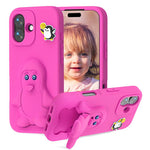 Coque de téléphone antichoc en EVA motif bébé pingouin avec support, pour iPhone 17 Pro Max, pour iPhone 17 Pro, pour iPhone 17, pour iPhone Air, pour iPhone 16 Pro Max, pour iPhone 16 Pro, pour iPhone 16, pour iPhone 15 Pro Max