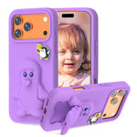 Coque de téléphone antichoc en EVA motif bébé pingouin avec support, pour iPhone 17 Pro Max, pour iPhone 17 Pro, pour iPhone 17, pour iPhone Air, pour iPhone 16 Pro Max, pour iPhone 16 Pro, pour iPhone 16, pour iPhone 15 Pro Max