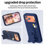 Coque de téléphone antichoc en EVA motif bébé pingouin avec support, pour iPhone 17 Pro Max, pour iPhone 17 Pro, pour iPhone 17, pour iPhone Air, pour iPhone 16 Pro Max, pour iPhone 16 Pro, pour iPhone 16, pour iPhone 15 Pro Max