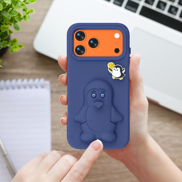 Coque de téléphone antichoc en EVA motif bébé pingouin avec support, pour iPhone 17 Pro Max, pour iPhone 17 Pro, pour iPhone 17, pour iPhone Air, pour iPhone 16 Pro Max, pour iPhone 16 Pro, pour iPhone 16, pour iPhone 15 Pro Max
