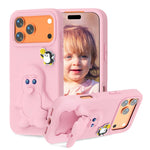 Coque de téléphone antichoc en EVA motif bébé pingouin avec support, pour iPhone 17 Pro Max, pour iPhone 17 Pro, pour iPhone 17, pour iPhone Air, pour iPhone 16 Pro Max, pour iPhone 16 Pro, pour iPhone 16, pour iPhone 15 Pro Max