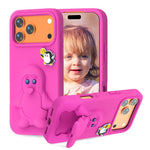 Coque de téléphone antichoc en EVA motif bébé pingouin avec support, pour iPhone 17 Pro Max, pour iPhone 17 Pro, pour iPhone 17, pour iPhone Air, pour iPhone 16 Pro Max, pour iPhone 16 Pro, pour iPhone 16, pour iPhone 15 Pro Max