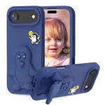 Coque de téléphone antichoc en EVA motif bébé pingouin avec support, pour iPhone 17 Pro Max, pour iPhone 17 Pro, pour iPhone 17, pour iPhone Air, pour iPhone 16 Pro Max, pour iPhone 16 Pro, pour iPhone 16, pour iPhone 15 Pro Max