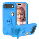 Coque de téléphone antichoc en EVA motif bébé pingouin avec support, pour iPhone 17 Pro Max, pour iPhone 17 Pro, pour iPhone 17, pour iPhone Air, pour iPhone 16 Pro Max, pour iPhone 16 Pro, pour iPhone 16, pour iPhone 15 Pro Max