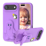 Coque de téléphone antichoc en EVA motif bébé pingouin avec support, pour iPhone 17 Pro Max, pour iPhone 17 Pro, pour iPhone 17, pour iPhone Air, pour iPhone 16 Pro Max, pour iPhone 16 Pro, pour iPhone 16, pour iPhone 15 Pro Max