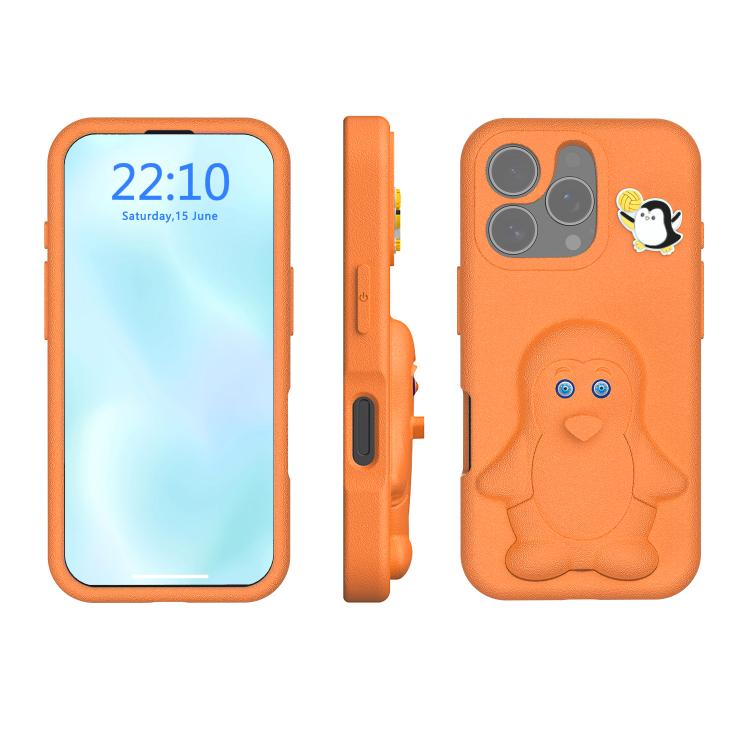 Coque de téléphone antichoc en EVA motif bébé pingouin avec support, pour iPhone 17 Pro Max, pour iPhone 17 Pro, pour iPhone 17, pour iPhone Air, pour iPhone 16 Pro Max, pour iPhone 16 Pro, pour iPhone 16, pour iPhone 15 Pro Max