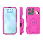 Coque de téléphone antichoc en EVA motif bébé pingouin avec support, pour iPhone 17 Pro Max, pour iPhone 17 Pro, pour iPhone 17, pour iPhone Air, pour iPhone 16 Pro Max, pour iPhone 16 Pro, pour iPhone 16, pour iPhone 15 Pro Max