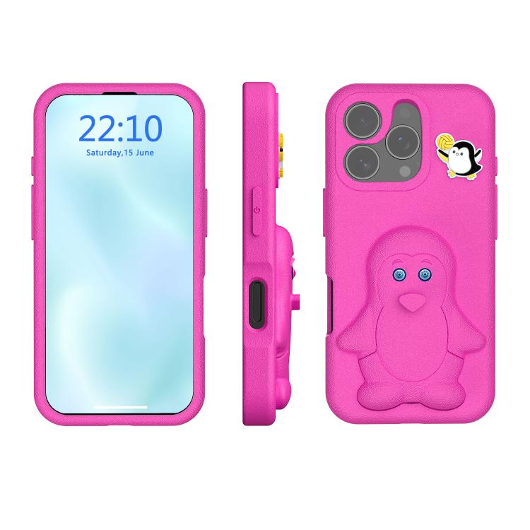 Coque de téléphone antichoc en EVA motif bébé pingouin avec support, pour iPhone 17 Pro Max, pour iPhone 17 Pro, pour iPhone 17, pour iPhone Air, pour iPhone 16 Pro Max, pour iPhone 16 Pro, pour iPhone 16, pour iPhone 15 Pro Max