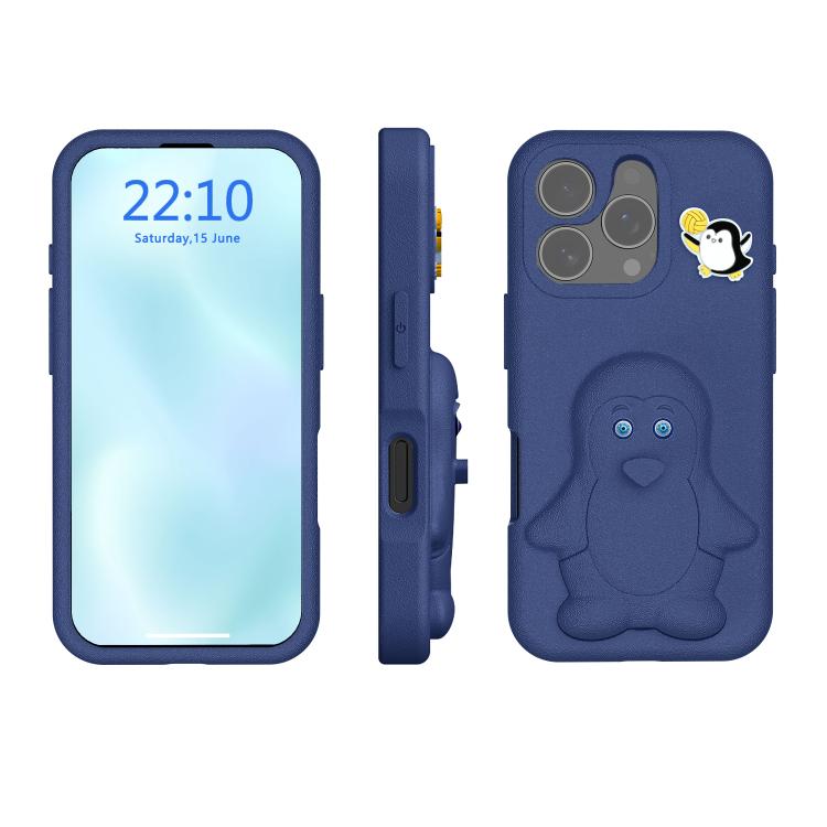 Coque de téléphone antichoc en EVA motif bébé pingouin avec support, pour iPhone 17 Pro Max, pour iPhone 17 Pro, pour iPhone 17, pour iPhone Air, pour iPhone 16 Pro Max, pour iPhone 16 Pro, pour iPhone 16, pour iPhone 15 Pro Max