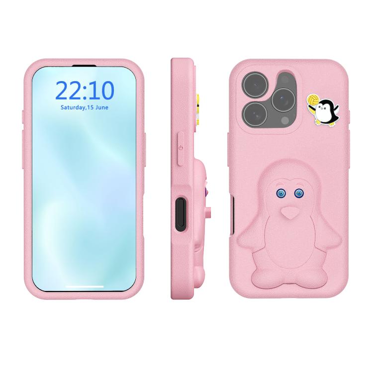 Coque de téléphone antichoc en EVA motif bébé pingouin avec support, pour iPhone 17 Pro Max, pour iPhone 17 Pro, pour iPhone 17, pour iPhone Air, pour iPhone 16 Pro Max, pour iPhone 16 Pro, pour iPhone 16, pour iPhone 15 Pro Max