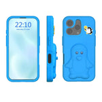 Coque de téléphone antichoc en EVA motif bébé pingouin avec support, pour iPhone 17 Pro Max, pour iPhone 17 Pro, pour iPhone 17, pour iPhone Air, pour iPhone 16 Pro Max, pour iPhone 16 Pro, pour iPhone 16, pour iPhone 15 Pro Max
