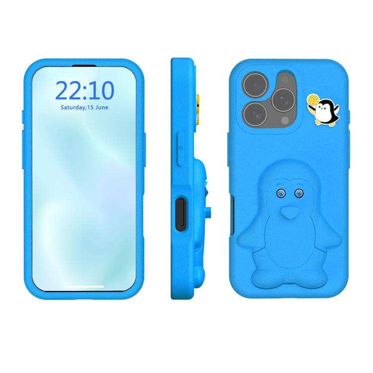Coque de téléphone antichoc en EVA motif bébé pingouin avec support, pour iPhone 17 Pro Max, pour iPhone 17 Pro, pour iPhone 17, pour iPhone Air, pour iPhone 16 Pro Max, pour iPhone 16 Pro, pour iPhone 16, pour iPhone 15 Pro Max