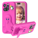 Coque de téléphone antichoc en EVA motif bébé pingouin avec support, pour iPhone 17 Pro Max, pour iPhone 17 Pro, pour iPhone 17, pour iPhone Air, pour iPhone 16 Pro Max, pour iPhone 16 Pro, pour iPhone 16, pour iPhone 15 Pro Max