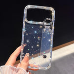 Coque de téléphone support bracelet à paillettes strass, Pour iPhone 17 Pro Max