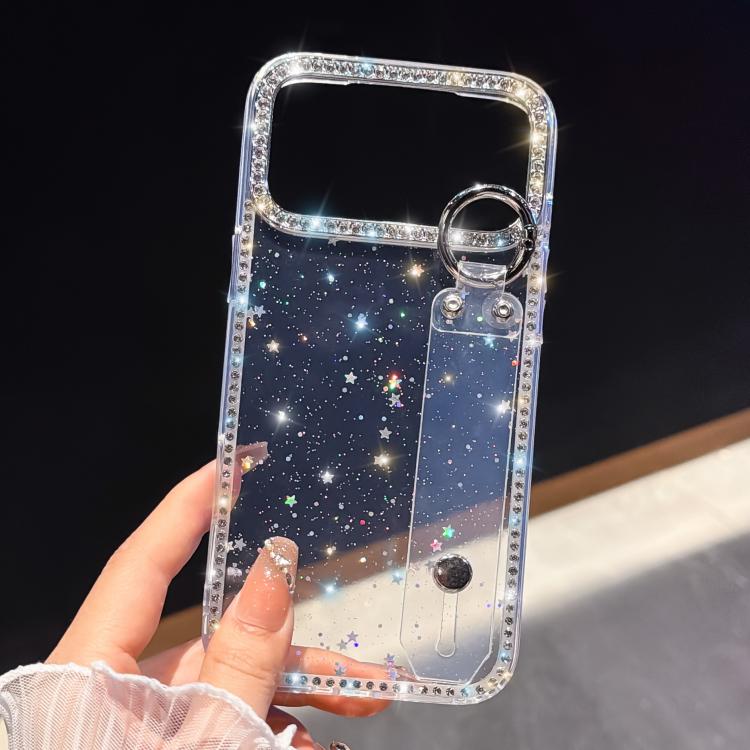 Coque de téléphone support bracelet à paillettes strass, Pour iPhone 17 Pro Max