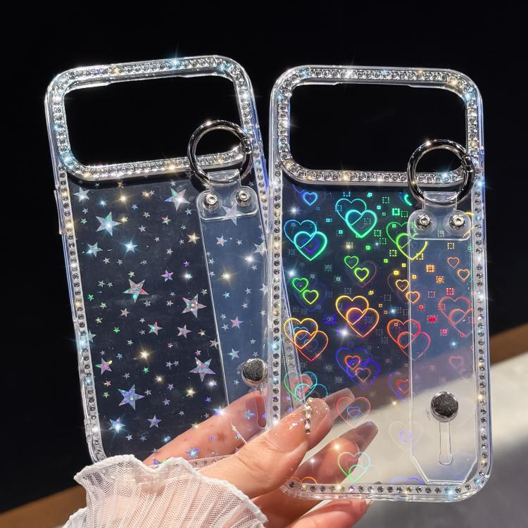 Coque de téléphone support bracelet à paillettes strass, Pour iPhone 17 Pro Max