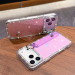Coque de téléphone support bracelet à paillettes strass, Pour iPhone 17 Pro Max