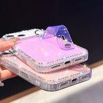 Coque de téléphone support bracelet à paillettes strass, Pour iPhone 17 Pro Max