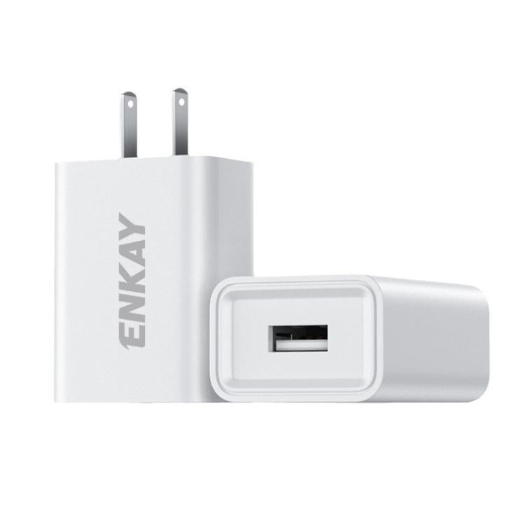Adaptateur secteur USB ENKAY 10W 5V 2A, prise EU, prise US