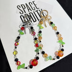 Collier nœud papillon cristal arc-en-ciel, rouge, orange