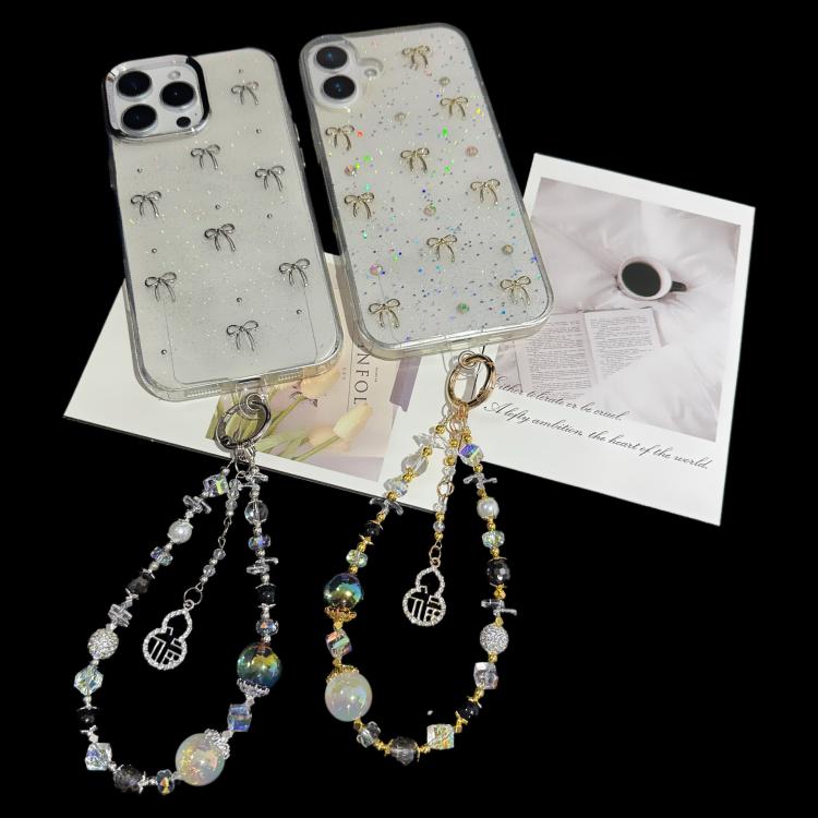 Chaîne de téléphone portable Golden Pearl, Argent, Doré