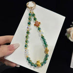Collier en cristal d'eau de fortune, rouge, vert