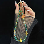 Collier en cristal d'eau de fortune, rouge, vert