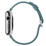 Bracelet de montre classique en cuir avec bouton pour Apple Watch Series 3, 2 et 1 (38 mm)