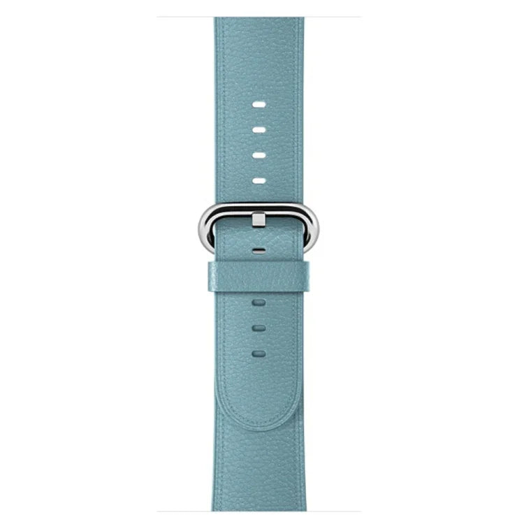 Bracelet de montre classique en cuir avec bouton pour Apple Watch Series 3, 2 et 1 (38 mm)