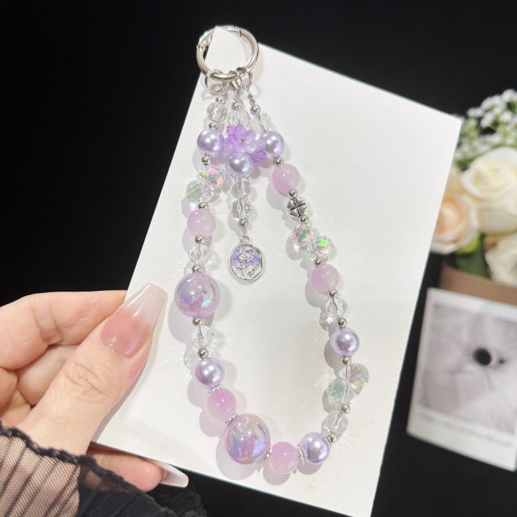 Bracelet perlé Stellar or rose, violet, rose