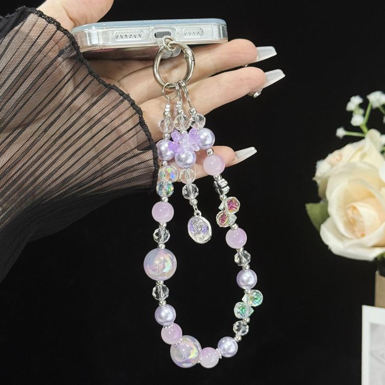 Bracelet perlé Stellar or rose, violet, rose