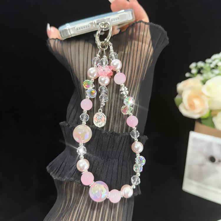Bracelet perlé Stellar or rose, violet, rose