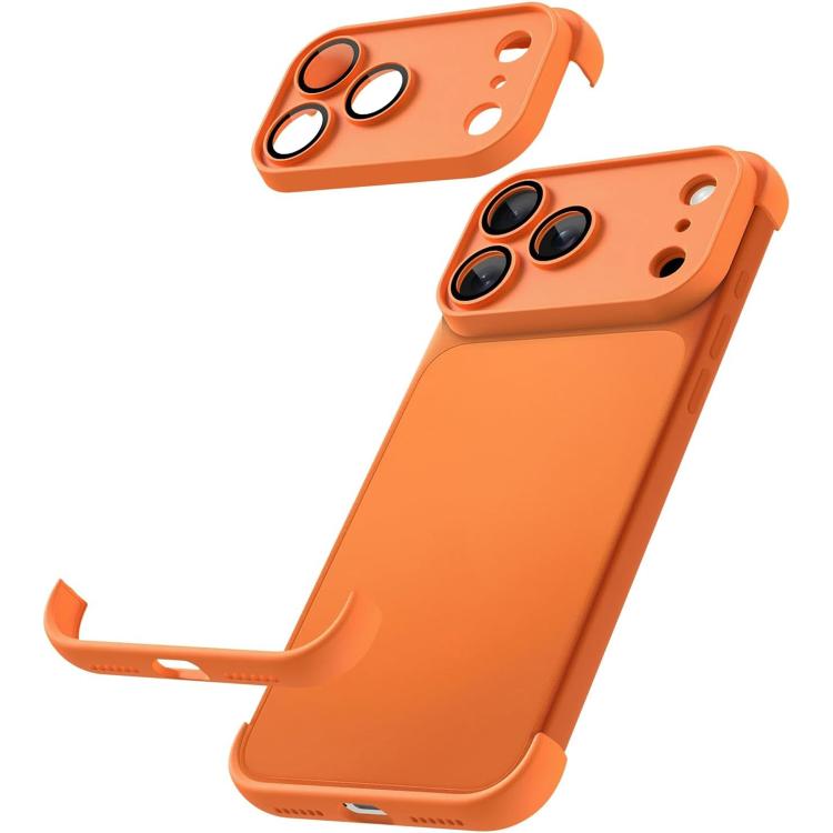 Coque de téléphone antichoc ultra-fine en TPU sans cadre avec airbags à quatre coins et film de protection d'objectif, pour iPhone 17 Pro Max, pour iPhone 17 Pro, pour iPhone 17, pour iPhone Air