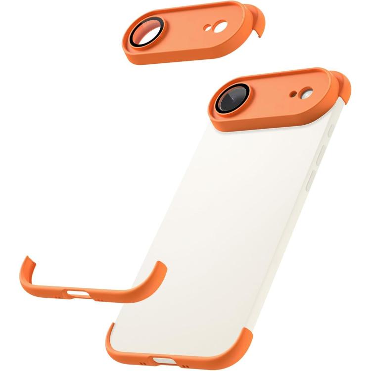 Coque de téléphone antichoc ultra-fine en TPU sans cadre avec airbags à quatre coins et film de protection d'objectif, pour iPhone 17 Pro Max, pour iPhone 17 Pro, pour iPhone 17, pour iPhone Air