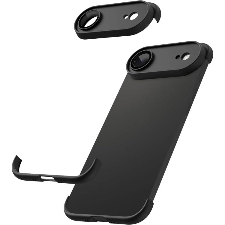 Coque de téléphone antichoc ultra-fine en TPU sans cadre avec airbags à quatre coins et film de protection d'objectif, pour iPhone 17 Pro Max, pour iPhone 17 Pro, pour iPhone 17, pour iPhone Air