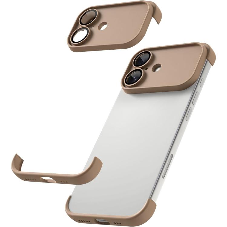 Coque de téléphone antichoc ultra-fine en TPU sans cadre avec airbags à quatre coins et film de protection d'objectif, pour iPhone 17 Pro Max, pour iPhone 17 Pro, pour iPhone 17, pour iPhone Air
