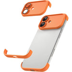 Coque de téléphone antichoc ultra-fine en TPU sans cadre avec airbags à quatre coins et film de protection d'objectif, pour iPhone 17 Pro Max, pour iPhone 17 Pro, pour iPhone 17, pour iPhone Air