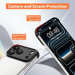 Coque de téléphone antichoc ultra-fine en TPU sans cadre avec airbags à quatre coins et film de protection d'objectif, pour iPhone 17 Pro Max, pour iPhone 17 Pro, pour iPhone 17, pour iPhone Air