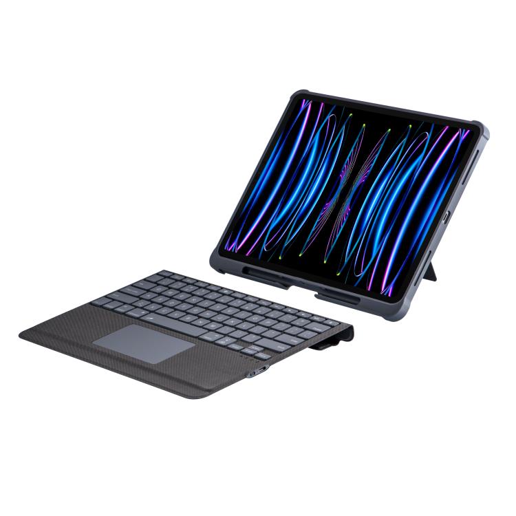 Étui de protection avec clavier Bluetooth rétroéclairé détachable et airbag antichoc aux quatre coins, pour iPad Air 13 2025 / 2024 / Pro 12.9