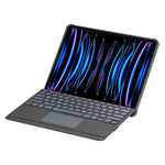 Étui de protection avec clavier Bluetooth rétroéclairé détachable et airbag antichoc aux quatre coins, pour iPad Air 13 2025 / 2024 / Pro 12.9